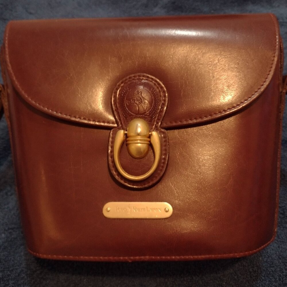 Vintage Ralph Lauren hard case riding purse